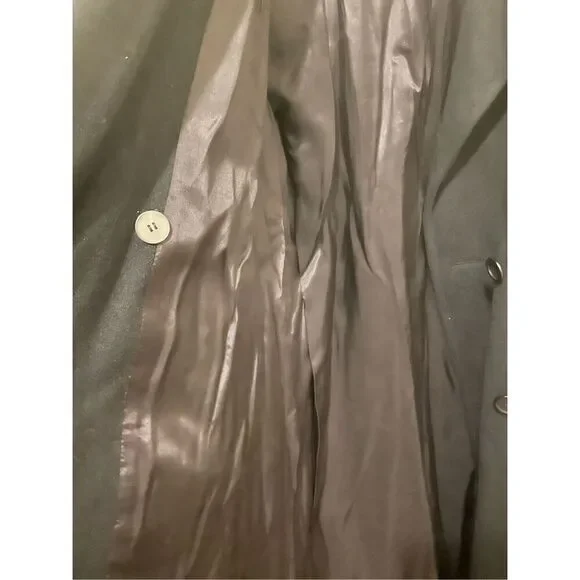 Vintage Dale 2 dress in for Harlan winter black over coat double breasted size 6 - Picture 8 of 9